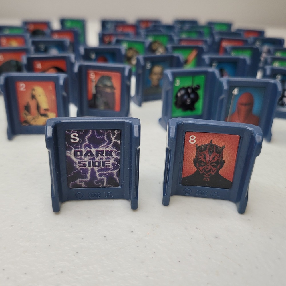Star Wars Dark Side Game Replacement Pieces 2002 Stratego‎ Lot of 36 Blue Tiles